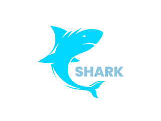 Shark logo illustration emblem