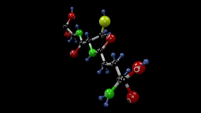 Glutathione molecule. Molecular structure of natural antioxidant glutathione, tripeptide that consists of the amino acids glutamic acid, cysteine, and glycine.