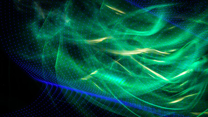 Abstract lines of colors. Art made with light.