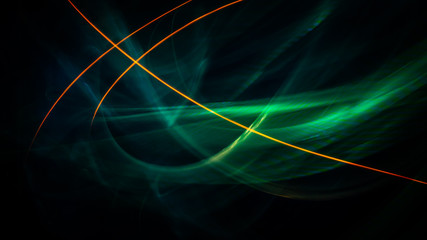 Abstract lines of colors. Art made with light.