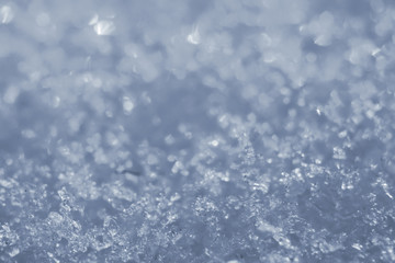 snow crystals close up. tinted.