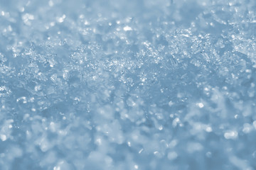 Obraz premium snow crystals close up. tinted.
