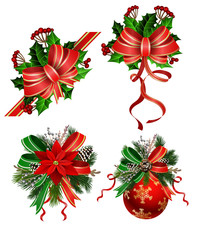 Christmas festive decoration from christmas tree branches