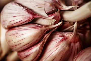 Garlic macro close up