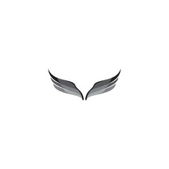 Wing logo design in black gradient color