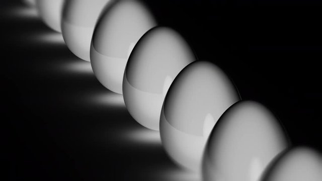 The egg. Looping footage has 4K resolution. Prores 4444. 3D Illustration.