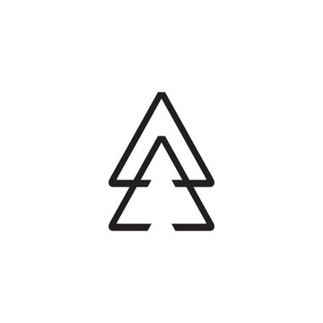 AA logo letter design, Up Arrow logo design