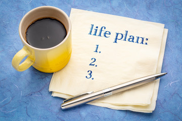 Life plan concept or list