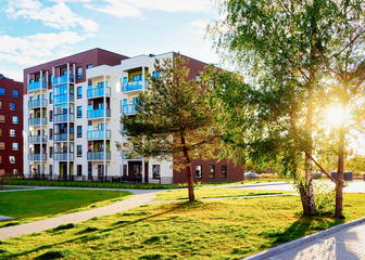 Apartment house home residential buildings outdoor concept sun light