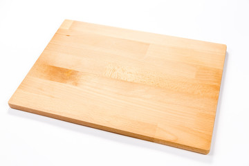 Rectangular cutting board isolated on white background