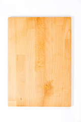 Rectangular cutting board isolated on white background