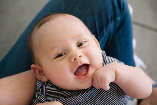 Smiling baby boy