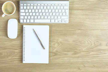 A cup of coffee on the office table
