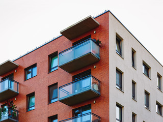 New modern apartment building architecture exterior