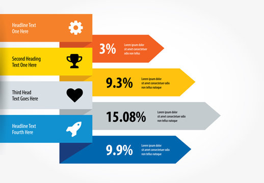 Banners with Arrows Infographic Layout