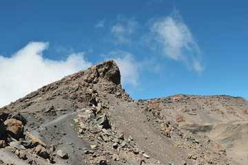 The glaciers of Mount Kilimanjaro, Tanzania