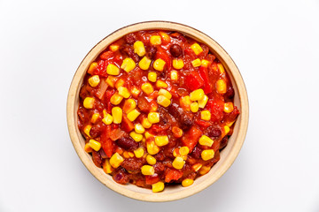 Mexican meal on a white background