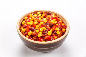 Mexican meal on a white background