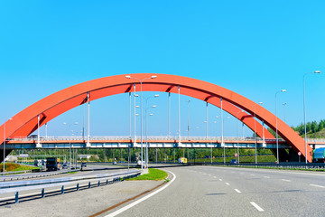 Bridge at modern highway road Czech republic Europe