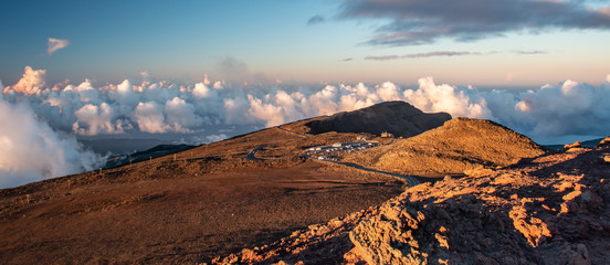 sunset in the mountains