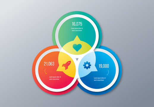 Infographic Layout with Overlapping Circular Elements