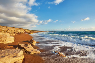 Cyprus - Mediterranean Sea coast. Lara Beach