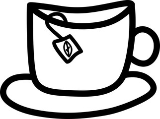 Tea Doodle Drawing Vector Hand drawn Sketch Illustration