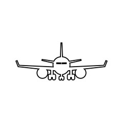 front of the plane icon. Element of cyber security for mobile concept and web apps icon. Thin line icon for website design and development, app development