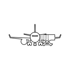 passenger aircraft for the sleeve. Element of airport icon. Element of cyber security for mobile concept and web apps icon. Thin line icon for website design and development