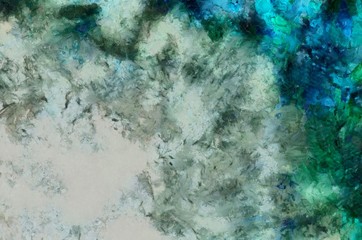 Modern acrylic painting wall art. Grunge texture background. Contemporary abstract fine art. Close up oil paint strokes on canvas. Watercolor unique pattern for design.