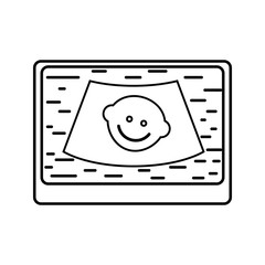 child on the Digital Ultrasonic Diagnostic icon. Element of cyber security for mobile concept and web apps icon. Thin line icon for website design and development, app development