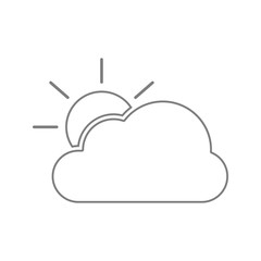 cloudy icon. Element of cyber security for mobile concept and web apps icon. Thin line icon for website design and development, app development