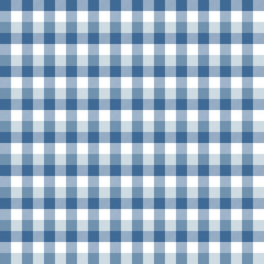 Blue and White Buffalo Plaid Seamless Pattern - Classic buffalo style plaid design