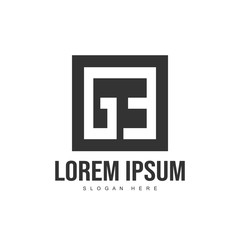 Fototapeta premium Initial letter logo template. Minimalist letter logo template