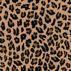 leopard seamless pattern design . vector illustration background