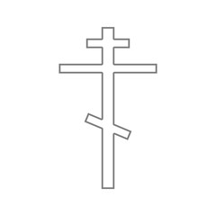 Religious cross icon. Element of cyber security for mobile concept and web apps icon. Thin line icon for website design and development, app development