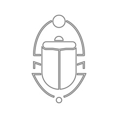 Scarab beetle icon. Element of cyber security for mobile concept and web apps icon. Thin line icon for website design and development, app development