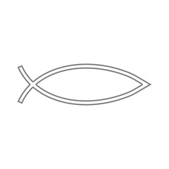 Fish sign. Christianity Ichthys Fish symbol icon. Element of cyber security for mobile concept and web apps icon. Thin line icon for website design and development, app development