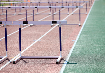 Hurdle rack, in the track and field