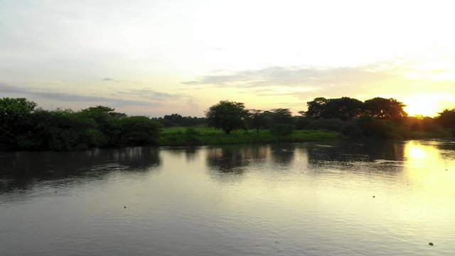 Beautiful Magdalena River Along The Coast of Mompox