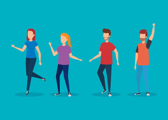 Obraz premium Women and men avatar design