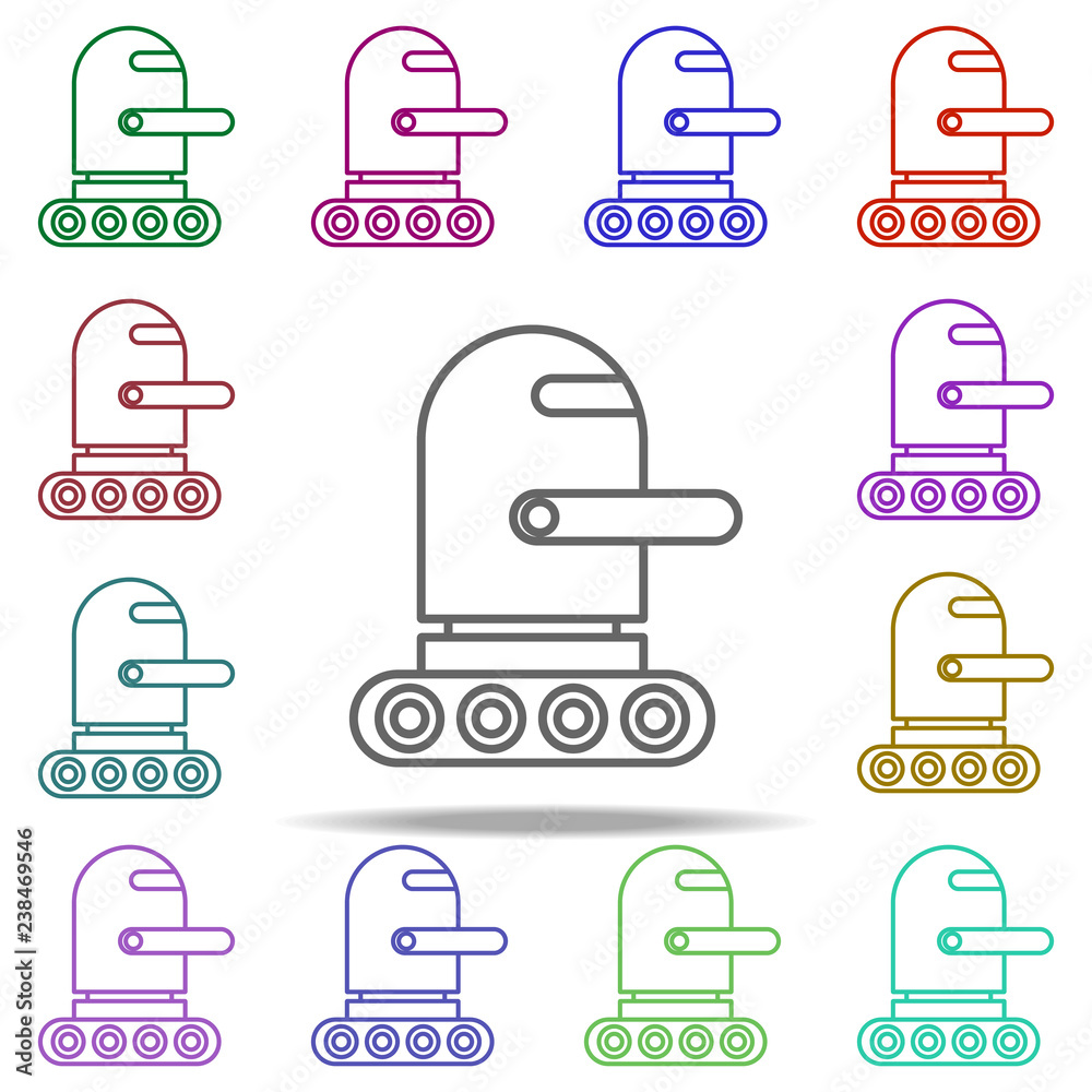 Poster robot icon. elements of intelligence in multi color style icons. simple icon for websites, web desig