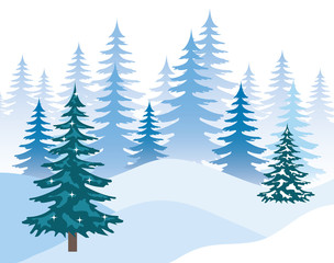 day snowscape field scene