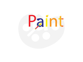 The word Paint logo vector