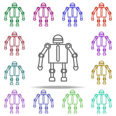 robot icon. Elements of intelligence in multi color style icons. Simple icon for websites, web design, mobile app, info graphics