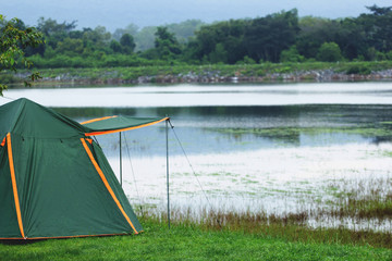 Green tents for nature trails.