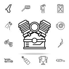 engine icon. motor sports icons universal set for web and mobile