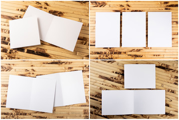 Set of white booklets 