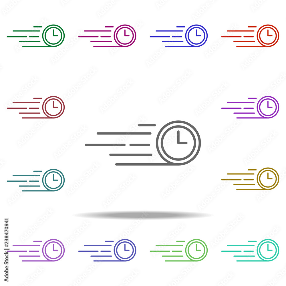 Poster time speed icon. element of time value icon for mobile concept and web apps. thin line time speed ic