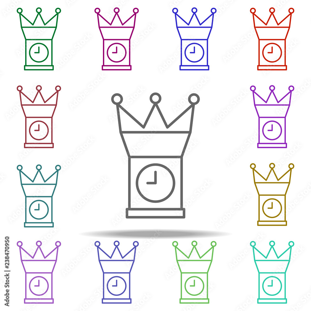 Poster prime time icon. element of time value icon for mobile concept and web apps. thin line prime time ic